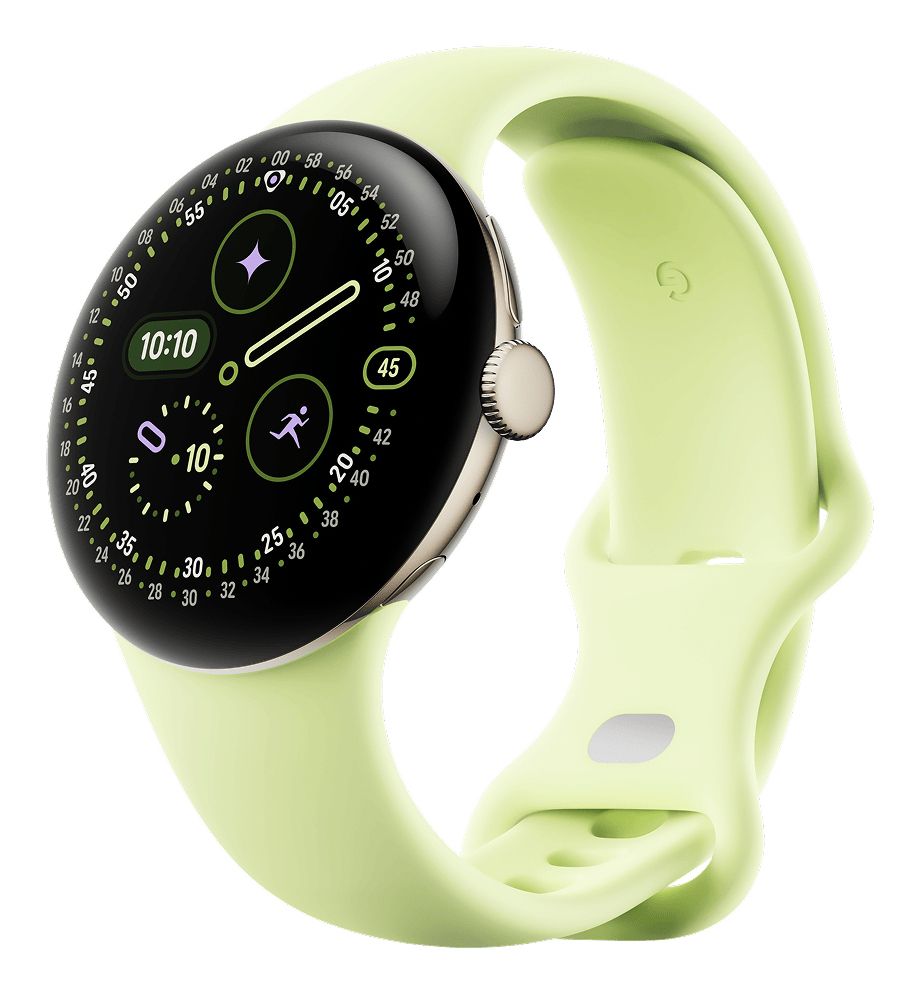 Google Pixel Watch 4 AMOLED 41 mm Smartwatch - Goud/Groen - WiFi - GPS