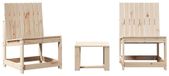 Bois massif 3 pièces ensemble de meubles de jardin