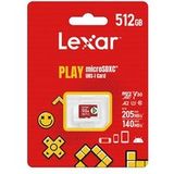 Lexar microSDXC geheugenkaart UHS-I Cards Play 512 GB Rood