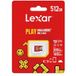 Lexar carte mémoire microSDXC UHS-I Cards Play 512 Go Rouge