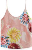 Scotch & Soda Jersey Woven Tank Abstract Sun Pink Dames 36