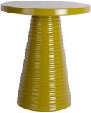 Leitmotiv Bijzettafel Catania Ribbed - Olijfgroen - 40x40x46cm