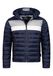 INDICODE JEANS Manteau d'hiver 'Hampshire' bleu marine / greige / blanc