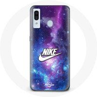 Nike Etui voor Samsung Galaxy A40 Nike Logo White Coloured Space Maniacase