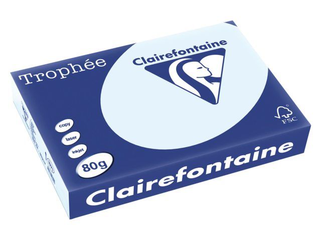 Trophee Kopieerpapier A4 80gr azuurblauw 500vel