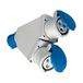 Industriële adapter dubbele stekker: 2P +, EEG blauw – IP44. Stekker: 2 x 2P +, – IP44.
