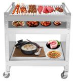 Chariot de grill - Table à 3 niveaux avec roues - Capacité de 30 kg