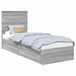 vidaXL - Lit de rangement - avec tiroir - Gris - Sonoma - 75 x 190 cm - Bois traité