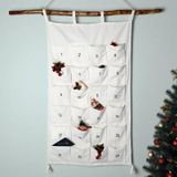 Merkloos Omgoods - Herbruikbare Adventskalender van Stof met 24 Zakjes voor Kerst