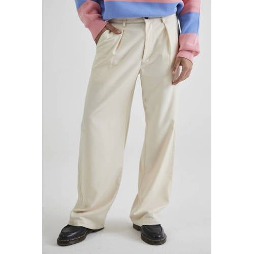 Prohibited SoHo Prohibited SoHo Pleated Pants straight pantalon ecru
