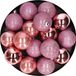 Cosy&Trendy 12x Roze kerstballen 6 cm - Mat/glans - Onbreekbaar plastic - Incl. hangers