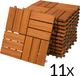 Casaria Vlondertegel – 11 Stuks 1m² – Acaciahout – 30x30cm – Mozaiek