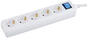 HYDRALGO Group Seven on Base 5-way socket outlet, 3 x 1.5 mm, 1.5 m, white
