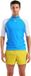 Arena Zwemshirt Mannen Turquoise-Wit Korte Mouw L