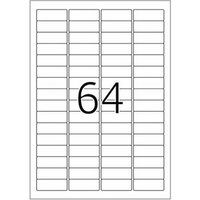 HERMA Special - Wit - 45.7 x 16.9 mm 1600 etiket(ten) (25 vel(len) x 64) zelfklevende verwijderbare matte papieren tabbladetiketten