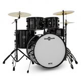 Gear4music BDK-22 Expanded Rock Drum Kit, Black