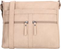 Beagles Majorca Crossbodytas - Schoudertas - Dames - Rits - Tussenvak - Verstelbare Schouderband - Praktisch - Lichttaupe