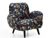 Atlantic Home Collection BEN, fauteuil, fluweel, bloemenpatroon