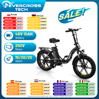 EVERCROSS TECH EK6 Elektrische fiets - Opvouwbaar - 20" x 4.0" breed