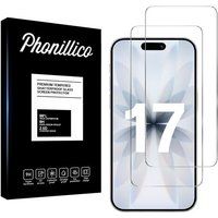 Phonillico® Gehard Glas voor iPhone 17 [Pack 2]