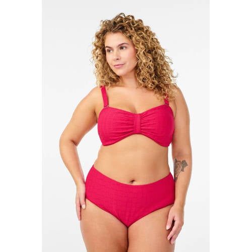 Zizzi high waist bikinibroekje Salina rood