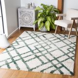 Safavieh Bohemian Indoor Hand Tufted Abstract Collection, ABT340, in Ivory / Charcoal, 60 X 91 cm