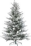 Beliani BRISCO - Kerstboom - Wit - 180 cm - PVC - Met sneeuw - Met lampjes - Inclusief versiering
