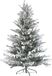 Beliani BRISCO - Kerstboom - Wit - 180 cm - PVC - Met sneeuw - Met lampjes - Inclusief versiering