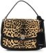 GUESS Leren schoudertas handtas Audrey Convertible Xbody Flap Leopard veelkleurig