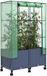 vidaXL Tuinschutting met kasbedekking en wielen 2 st Blauw Grijs PP