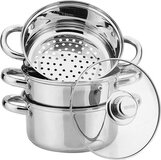 KINGHOFF stoompan KH-3328 - 22 cm - RVS - Met deksel