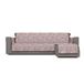 Italian Bed Linen "Glamour" antislip bankhoes met chaise longue rechts, bordeaux, 190cm, linnen