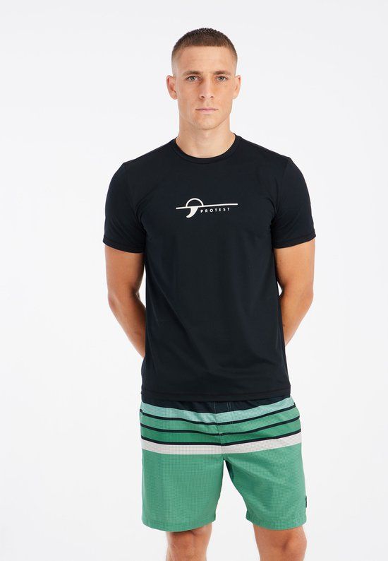 Protest Prtcore UV shirt Heren Korte mouwen Ronde hals True Black