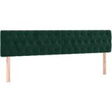 Tête de lit vert foncé 180x7x78/88 cm velours