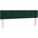 Tête de lit vert foncé 180x7x78/88 cm velours