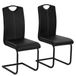 VidaXL Eetkamerstoelen 2 stuks Kunstleer Zwart