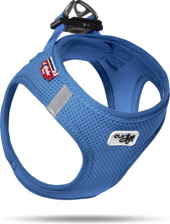 Curli Hondentuigje Air-mesh XXXS Blauw - Anti-Trek - Reflecterend - 1-5 kg