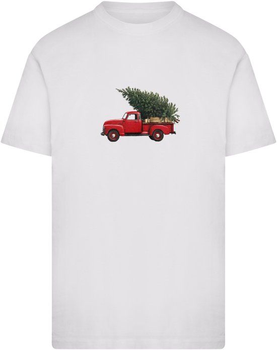 Mister Tee Christmas Tree Pickup Heren T-shirt XL Wit