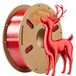 Silk PLA filament pour imprimante 3D - filament d'impression 3D 1,75 mm - bobine de 1 kg - finition satinée - convient aux imprimantes 3D FDM/stylos 3D - Rouge
