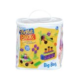 Stickle Bricks Big Bag – bouwstenen voor kleine kinderen om in te steken en te stapelen in bonte vormen en kleuren – creatief spelen met STEM-leerplezier – tas incl., vanaf 18 maanden