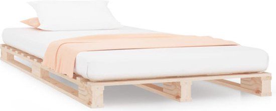vidaXL Palletbed massief grenenhout 100x200 cm
