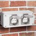 Prise Schuko - 2 prises - Boîtier mural extérieur - Jardin - Étanche - IP54 - Dimensions 20 x 8 x 9 cm