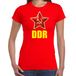 Bellatio Decorations DDR / Duitsland Rood T-shirt voor Dames - Communistisch Verkleedshirt - Kostuum XS