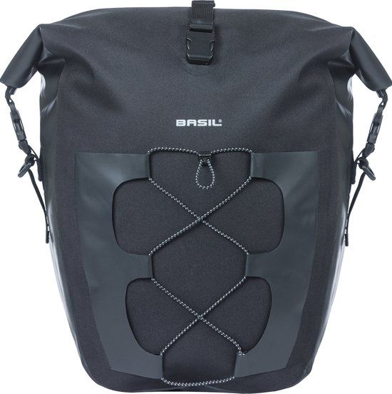 Basil Navigator Enkele Fietstas - L - 25 Liter - Waterdicht - Zwart