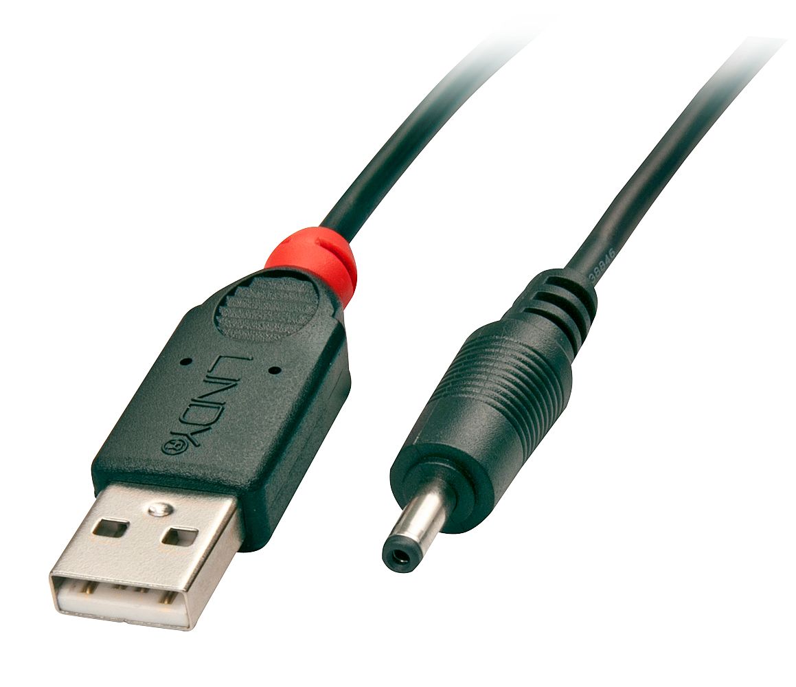 LINDY USB - DC Kabel - 1.5m - Zwart