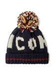 Minoti Jacquard Muts Jongens - Donkerblauw met Pompon
