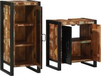 vidaXL Badkameraccessoireset, 2 stuks, in meerdere kleuren en zwart