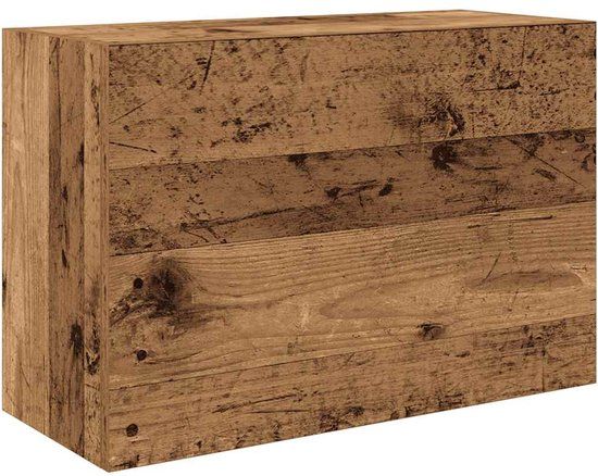vidaXL Badkamerwandkast 60x25x40 cm bewerkt hout oud houtkleurig