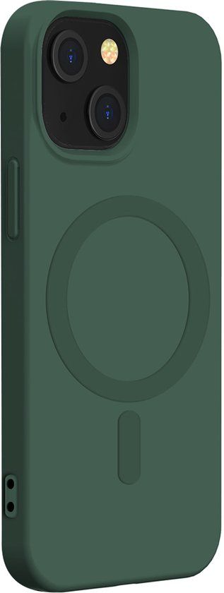 Bigben Connected, Hoesje geschikt voor iPhone 14 - Siliconen MagSafe Compatibel, Groen