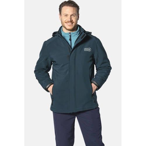 Jan Vanderstorm MENNE Plus Size softshell jas petrol